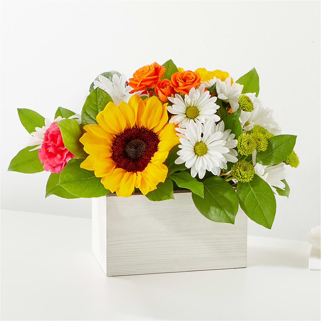 Sun-drenched Blooms Box Bouquet